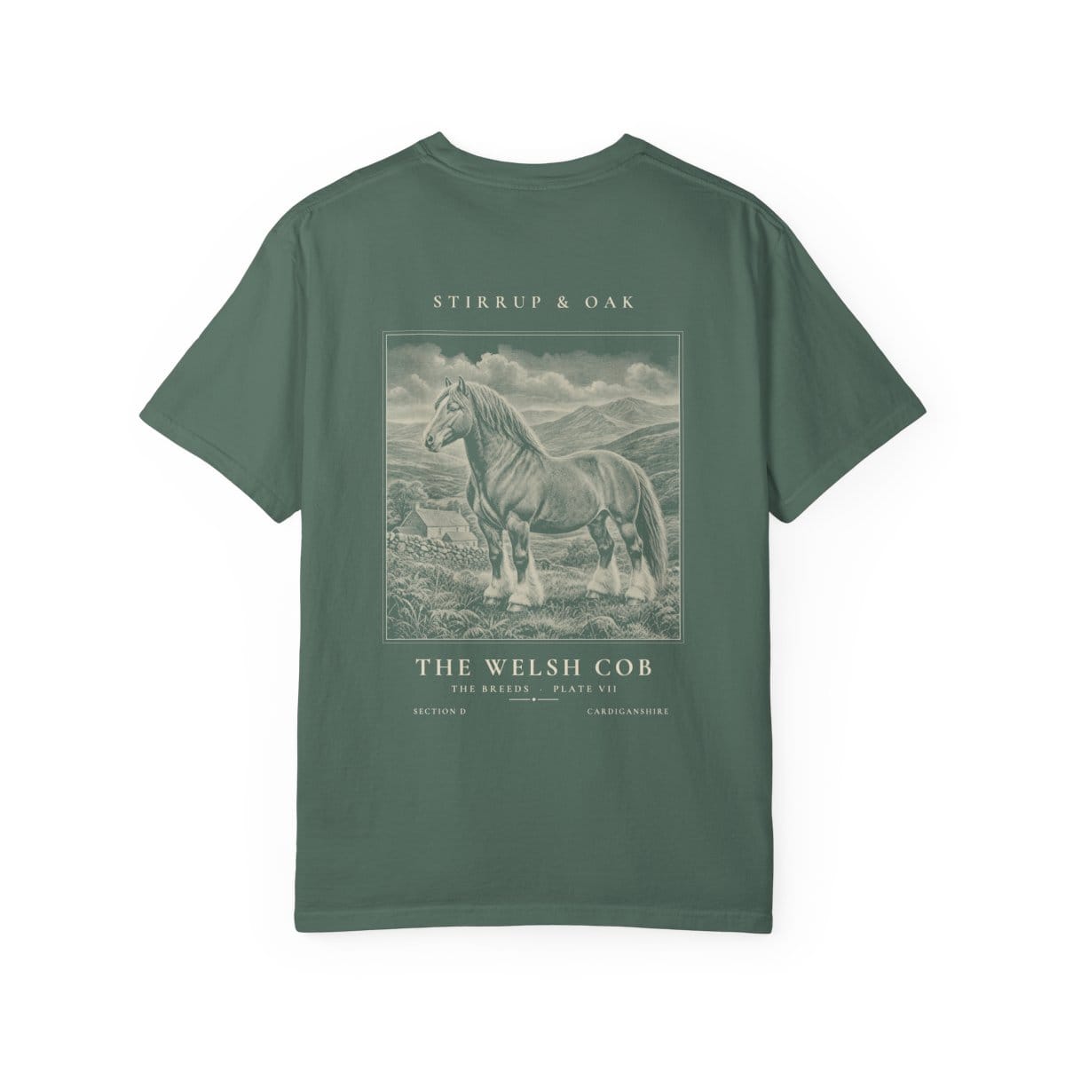 The Welsh Cob - Heavyweight T-Shirt in Blue Spruce