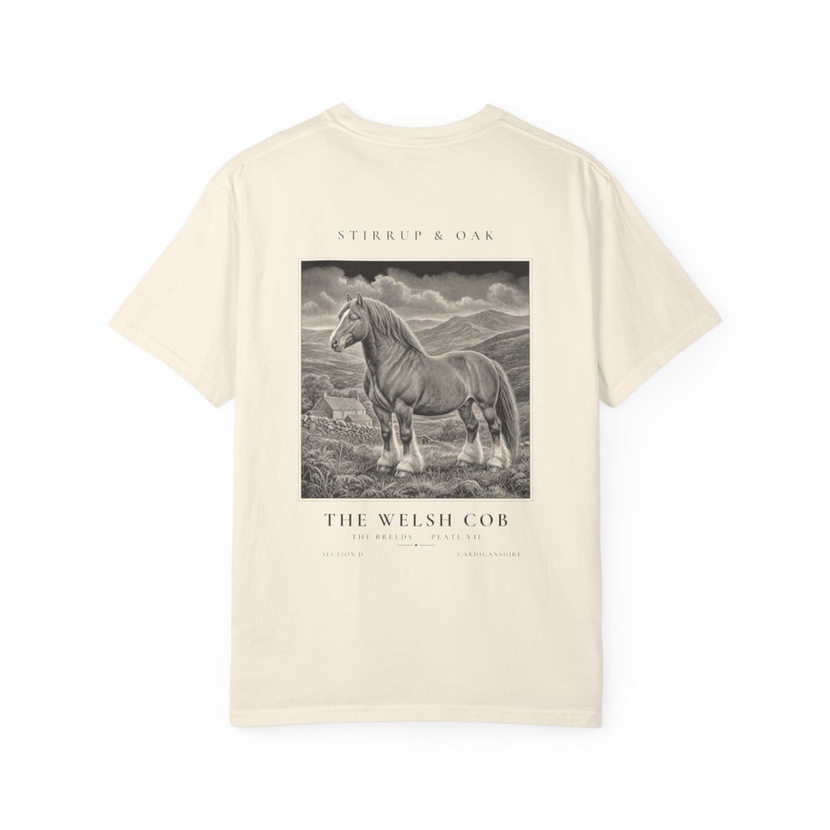 The Welsh Cob - Heavyweight T-Shirt in Ivory