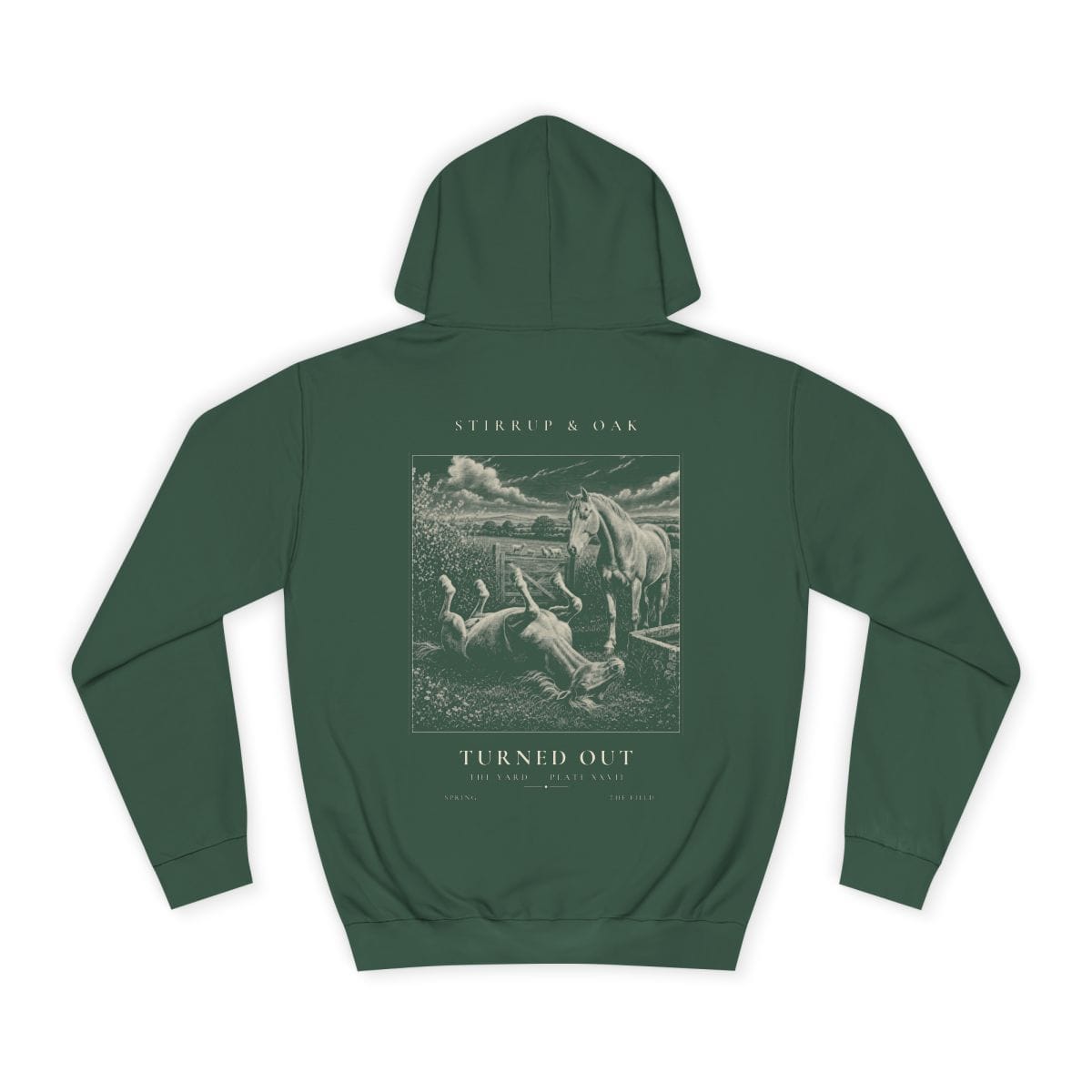 Turned Out - Heavyweight Hoodie in Bottle Green
