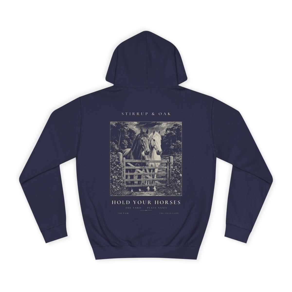 Hold Your Horses - Heavyweight Hoodie in Oxford Navy