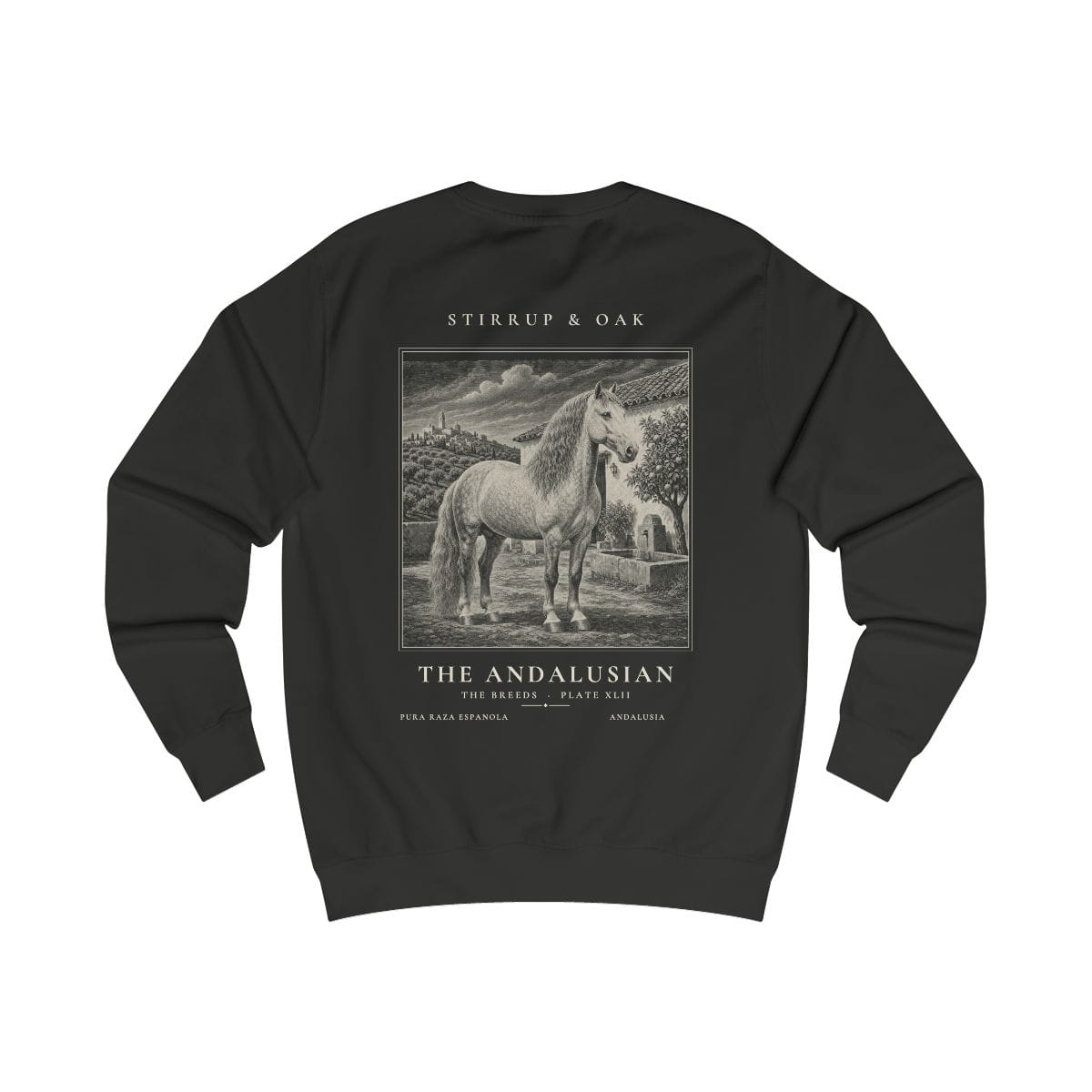 The Andalusian - Crew Sweatshirt in Jet Black