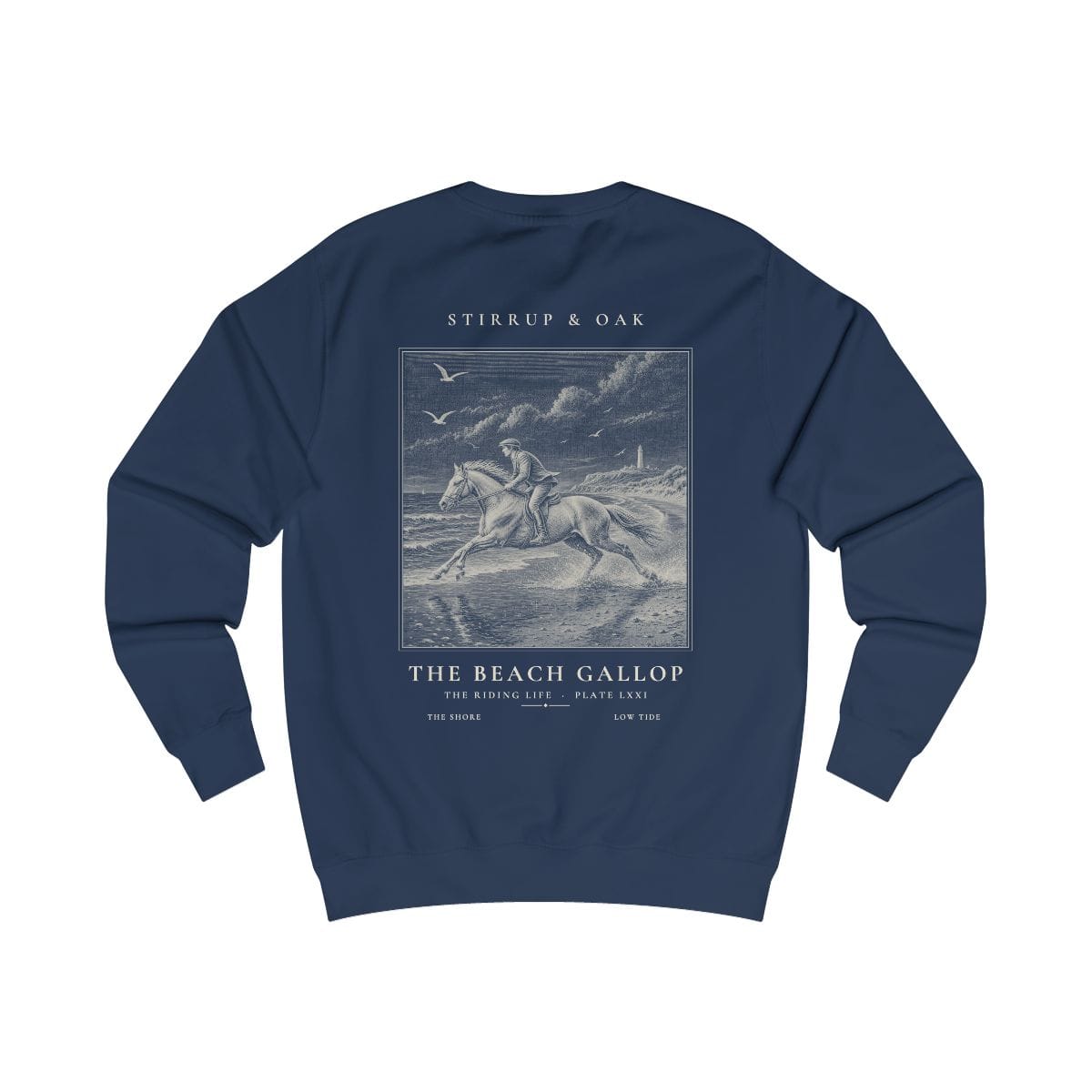 The Beach Gallop - Crew Sweatshirt in Oxford Navy
