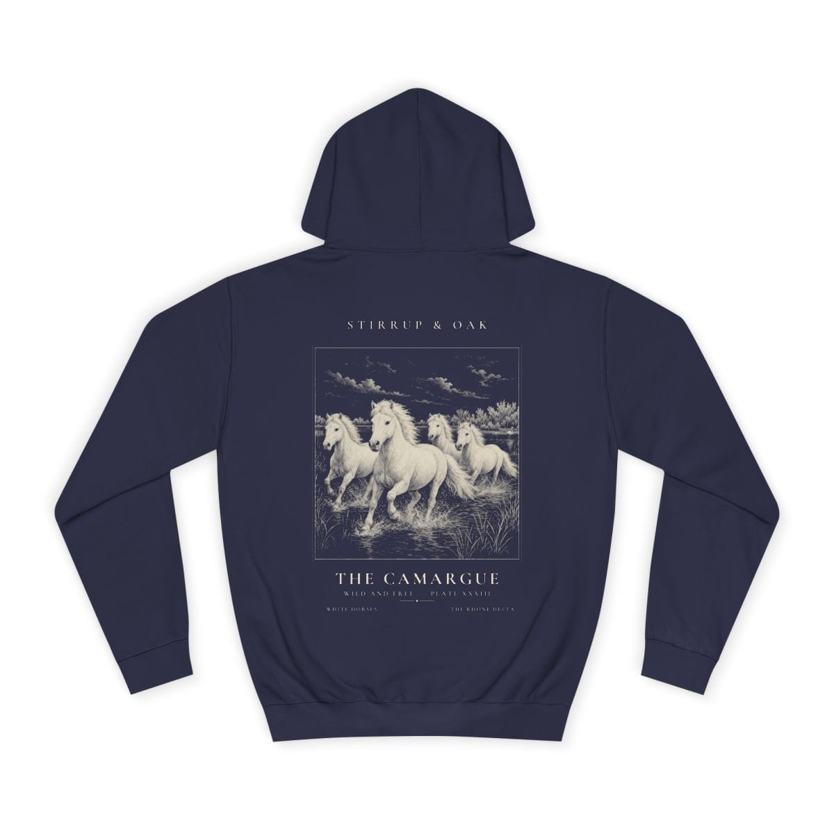 The Camargue - Heavyweight Hoodie in Oxford Navy