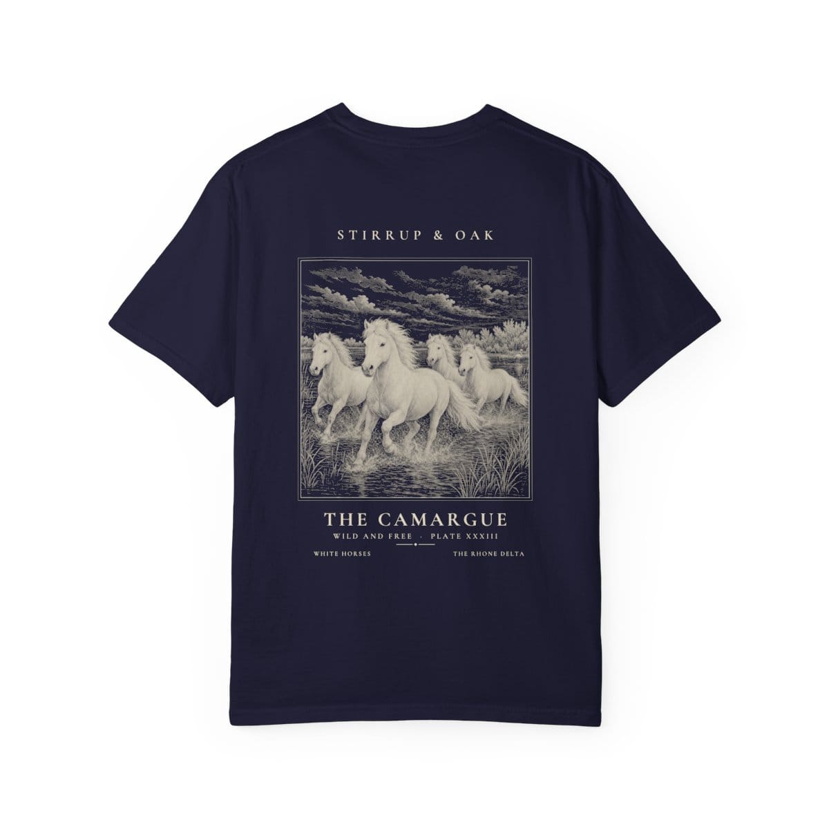 The Camargue - Heavyweight T-Shirt in True Navy