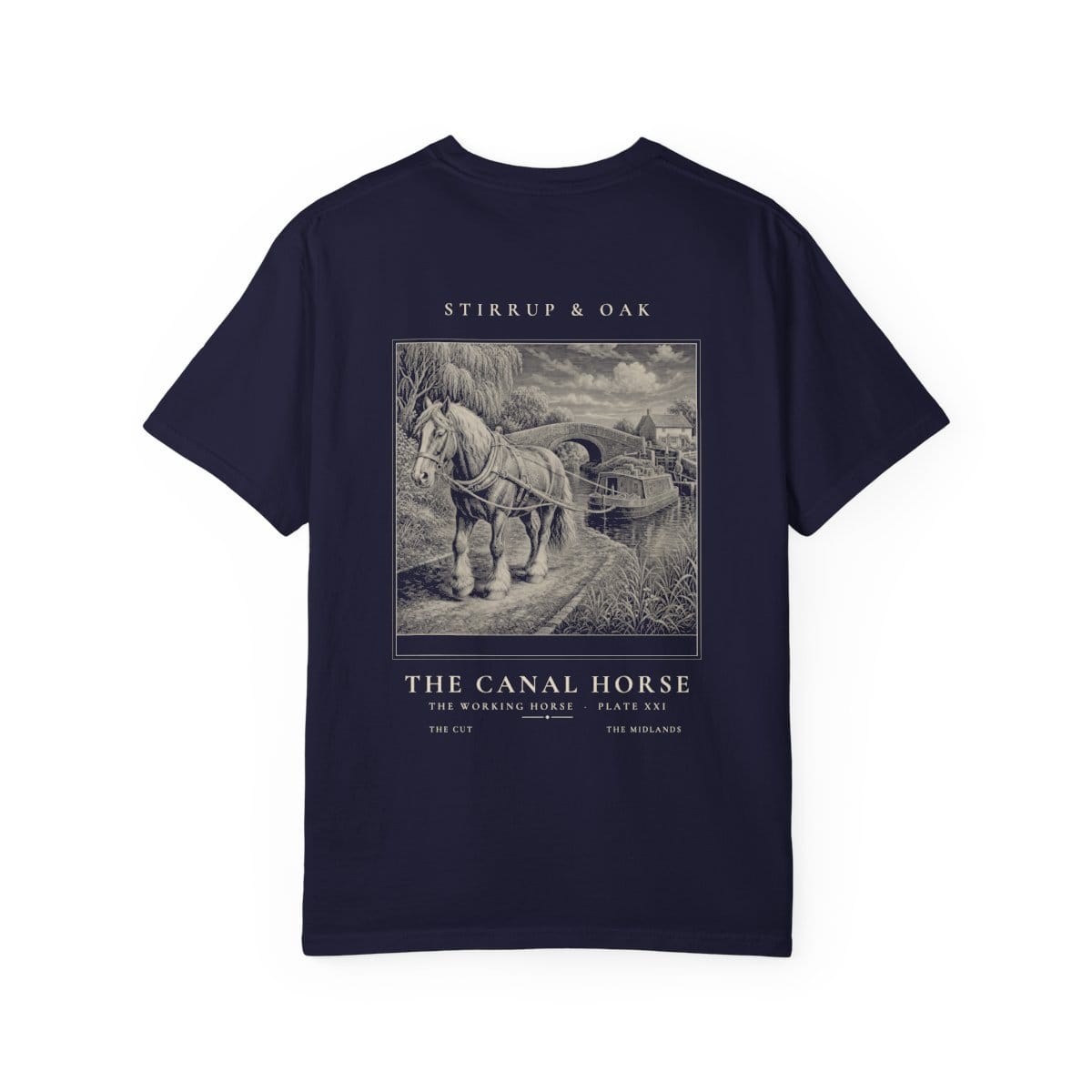 The Canal Horse - Heavyweight T-Shirt in True Navy