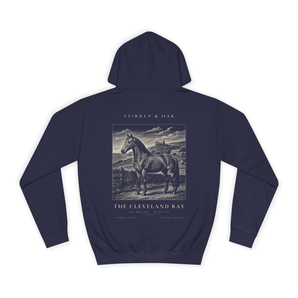 The Cleveland Bay - Heavyweight Hoodie in Oxford Navy