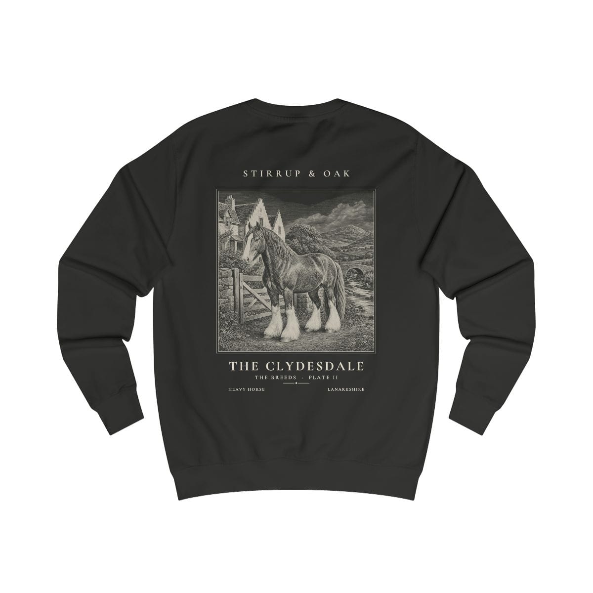 The Clydesdale - Crew Sweatshirt in Jet Black