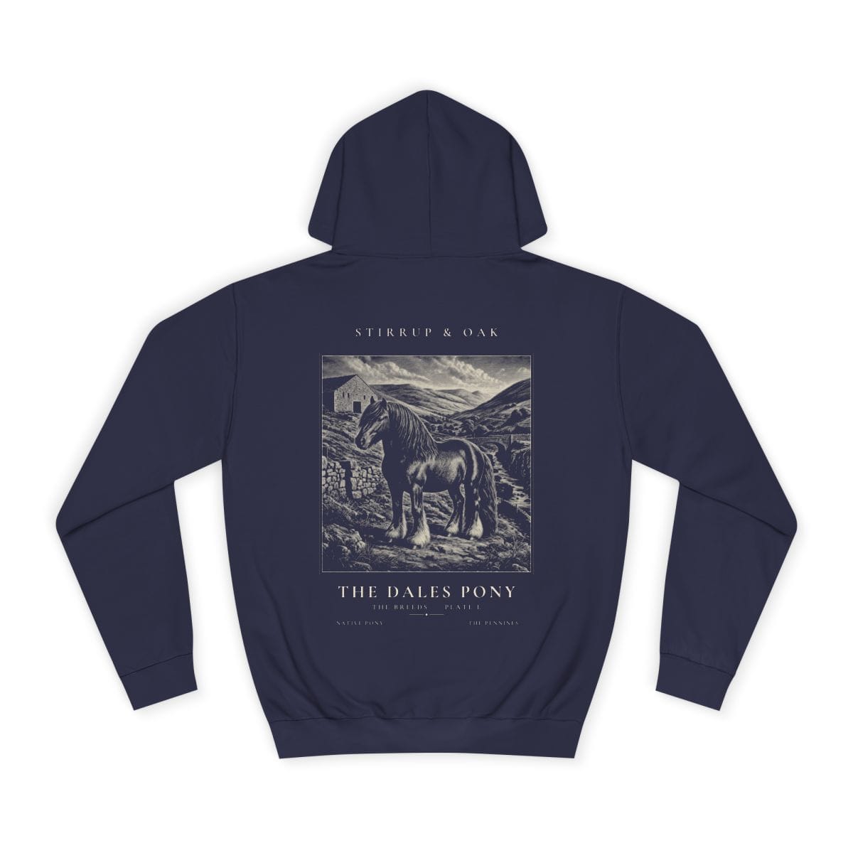 The Dales Pony - Heavyweight Hoodie in Oxford Navy
