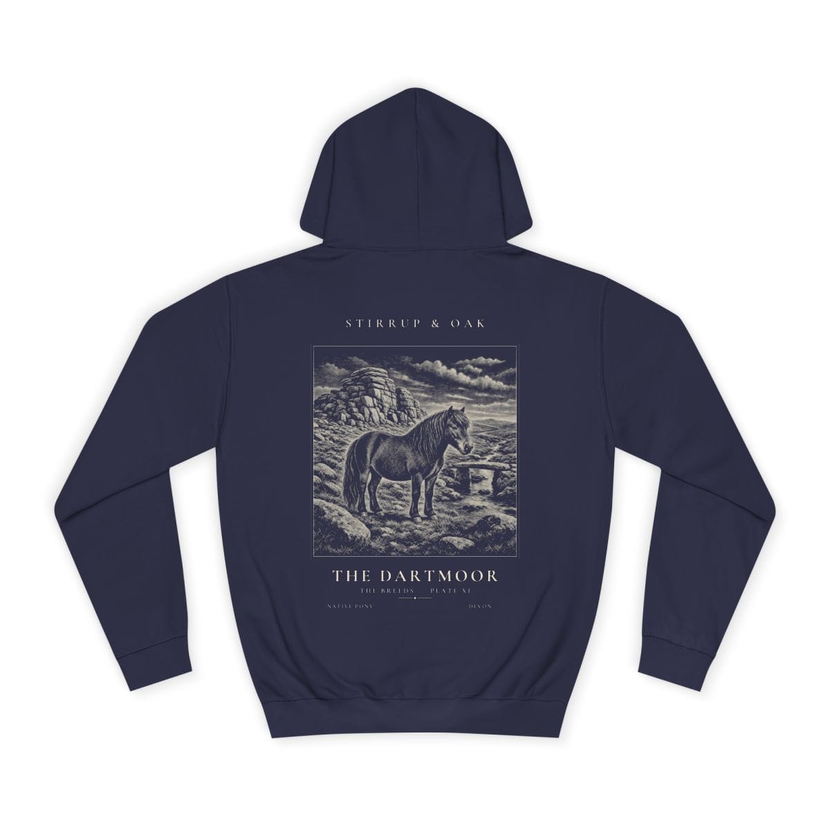 The Dartmoor - Heavyweight Hoodie in Oxford Navy