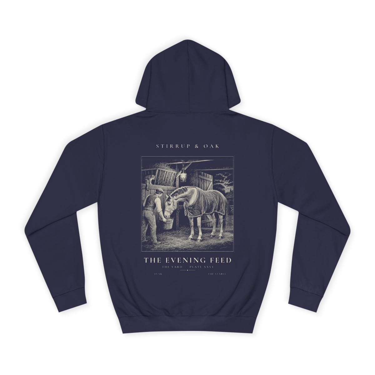 The Evening Feed - Heavyweight Hoodie in Oxford Navy