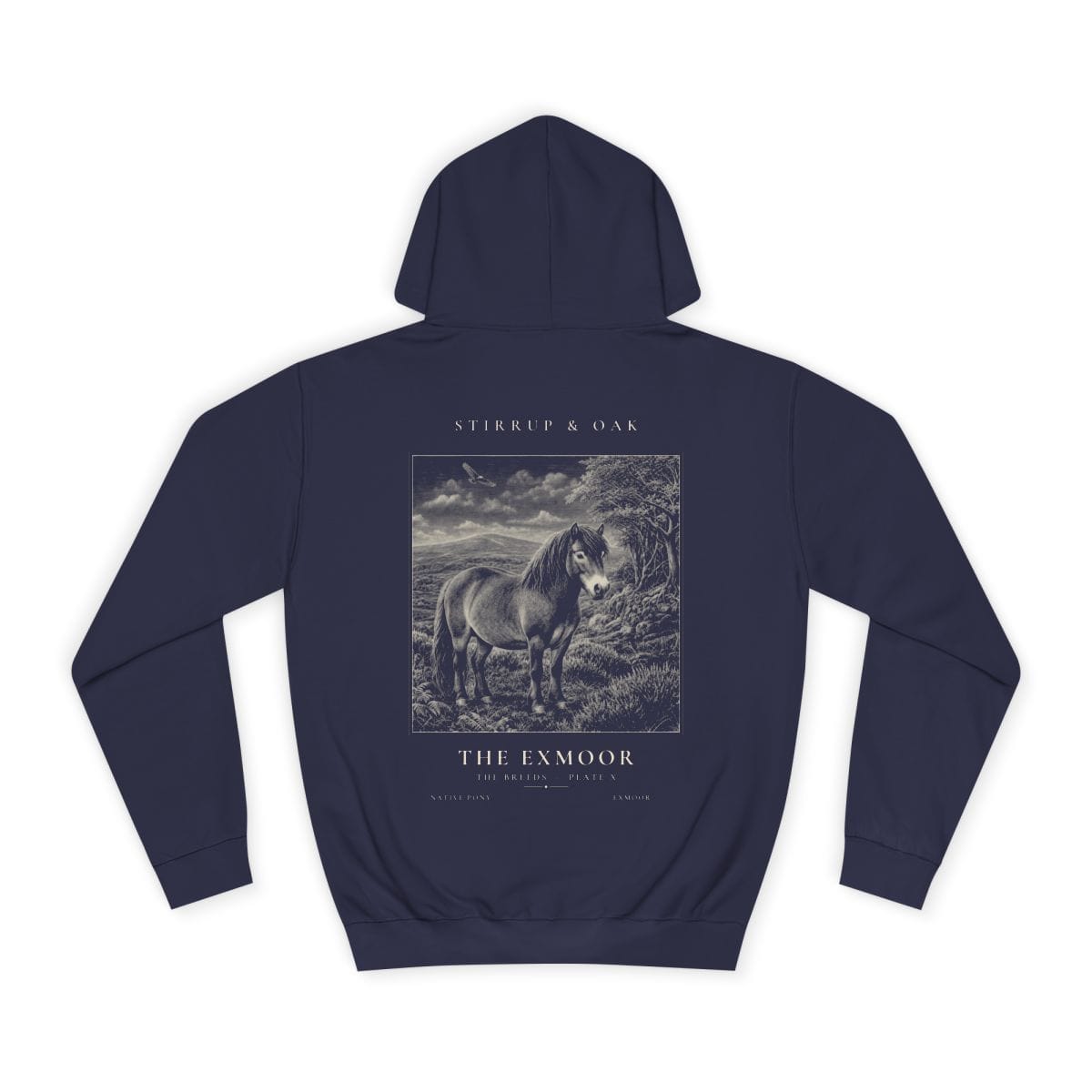 The Exmoor - Heavyweight Hoodie in Oxford Navy