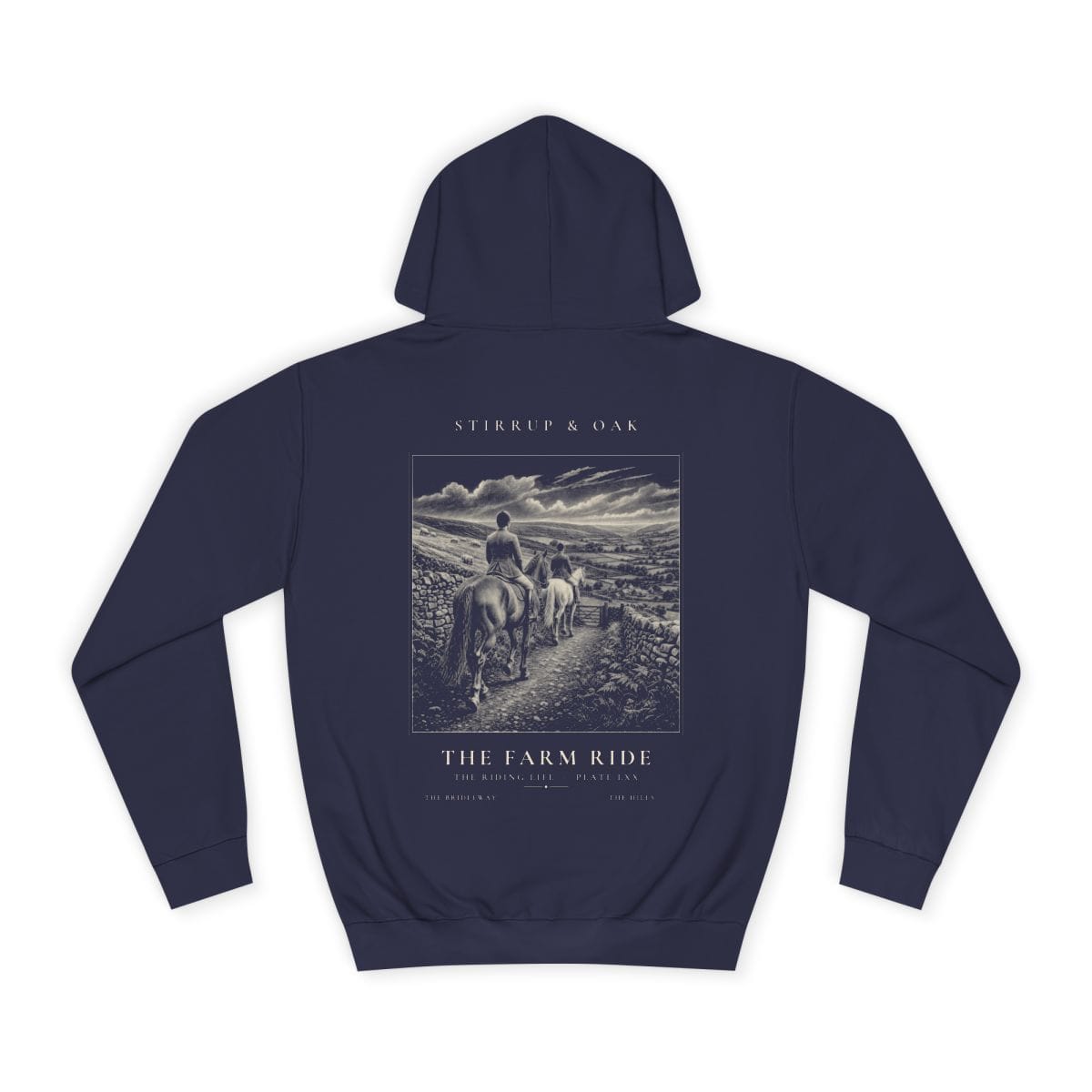The Farm Ride - Heavyweight Hoodie in Oxford Navy