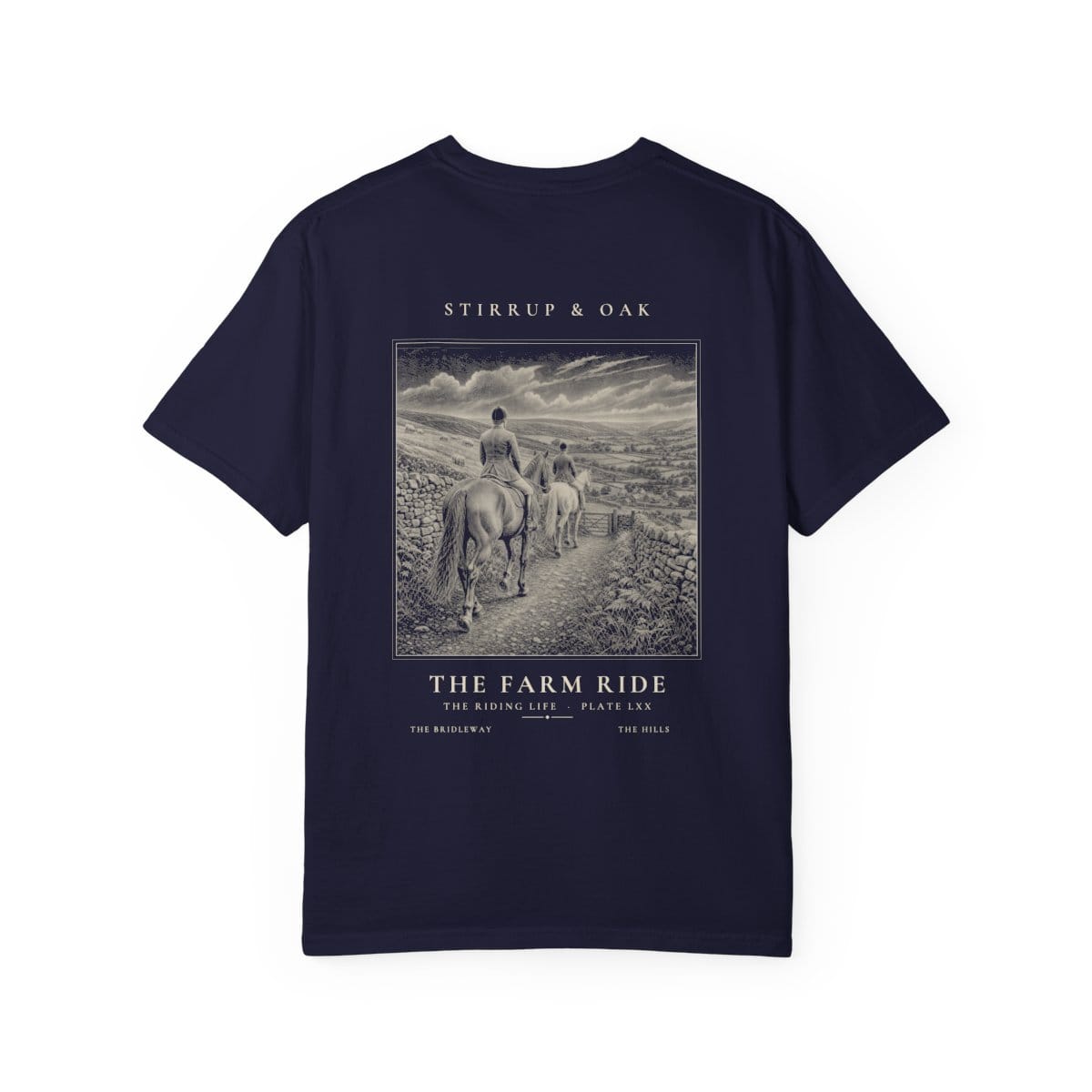The Farm Ride - Heavyweight T-Shirt in True Navy