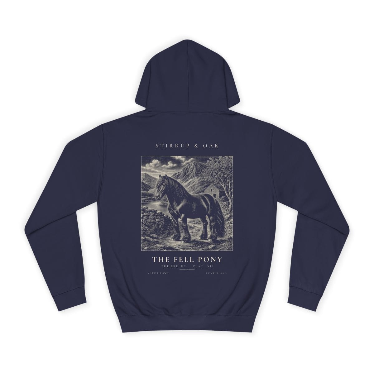 The Fell Pony - Heavyweight Hoodie in Oxford Navy