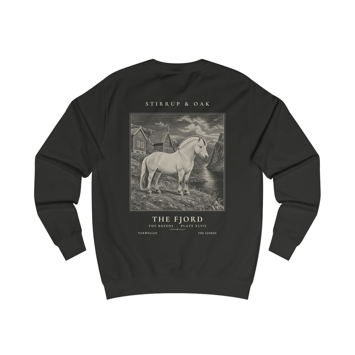 The Fjord - Crew Sweatshirt in Jet Black