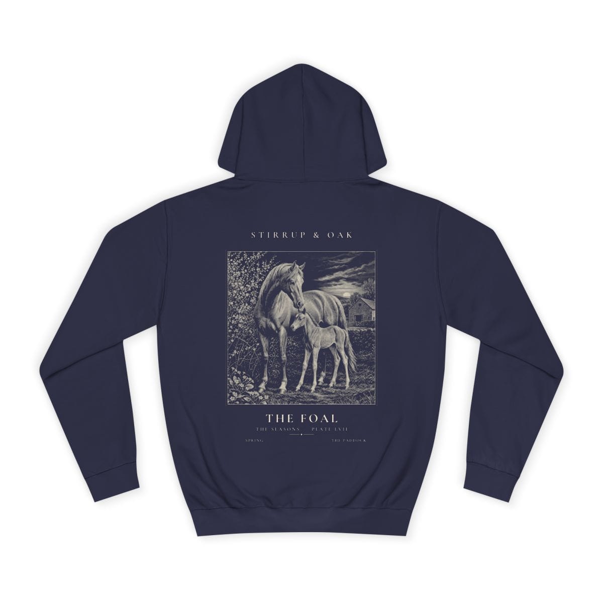 The Foal - Heavyweight Hoodie in Oxford Navy