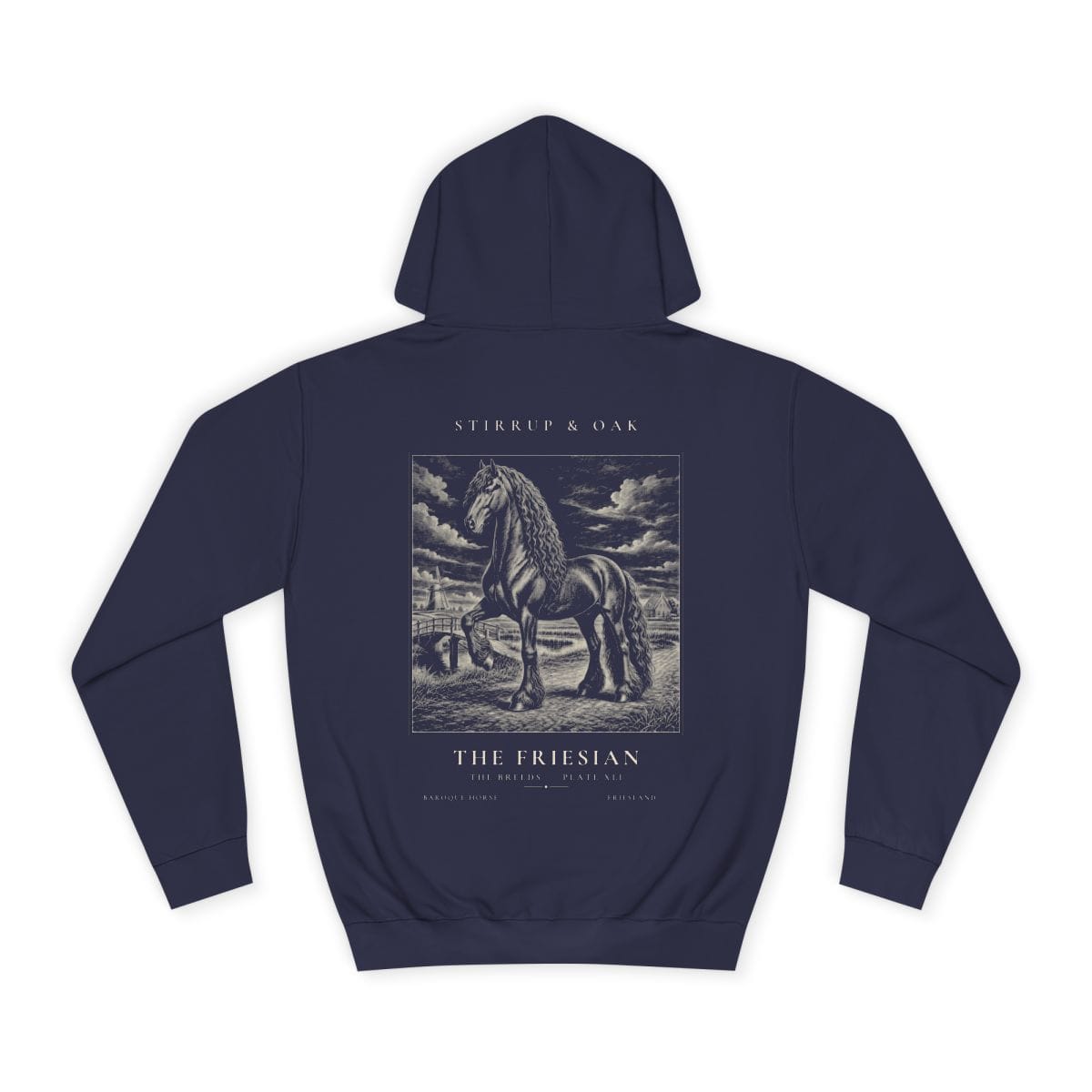The Friesian - Heavyweight Hoodie in Oxford Navy