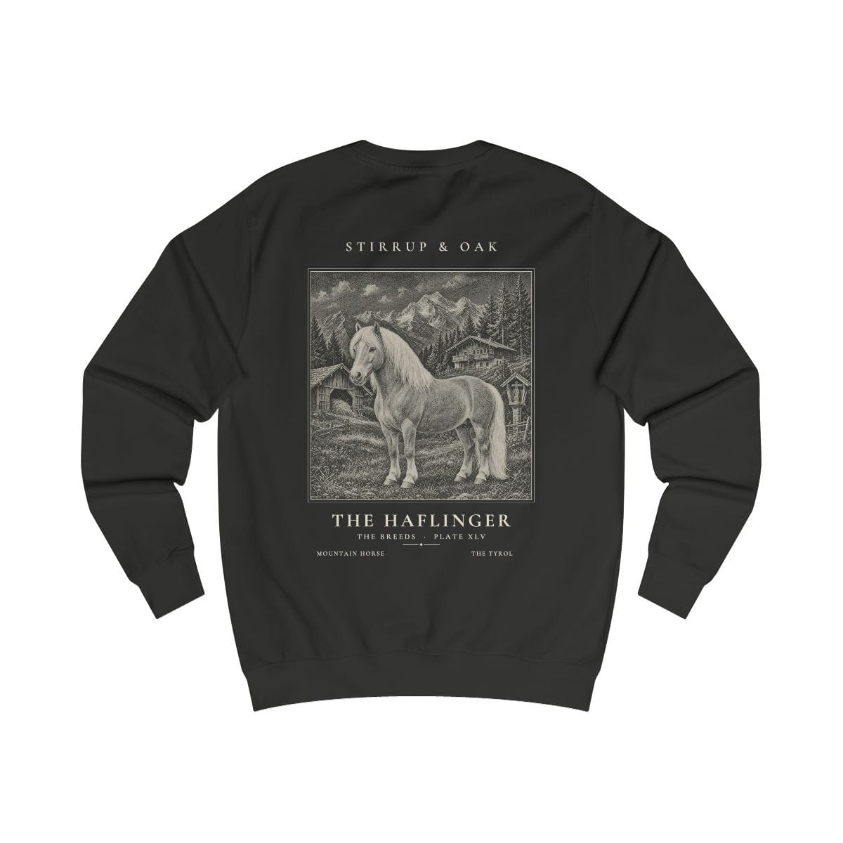The Haflinger - Crew Sweatshirt in Jet Black