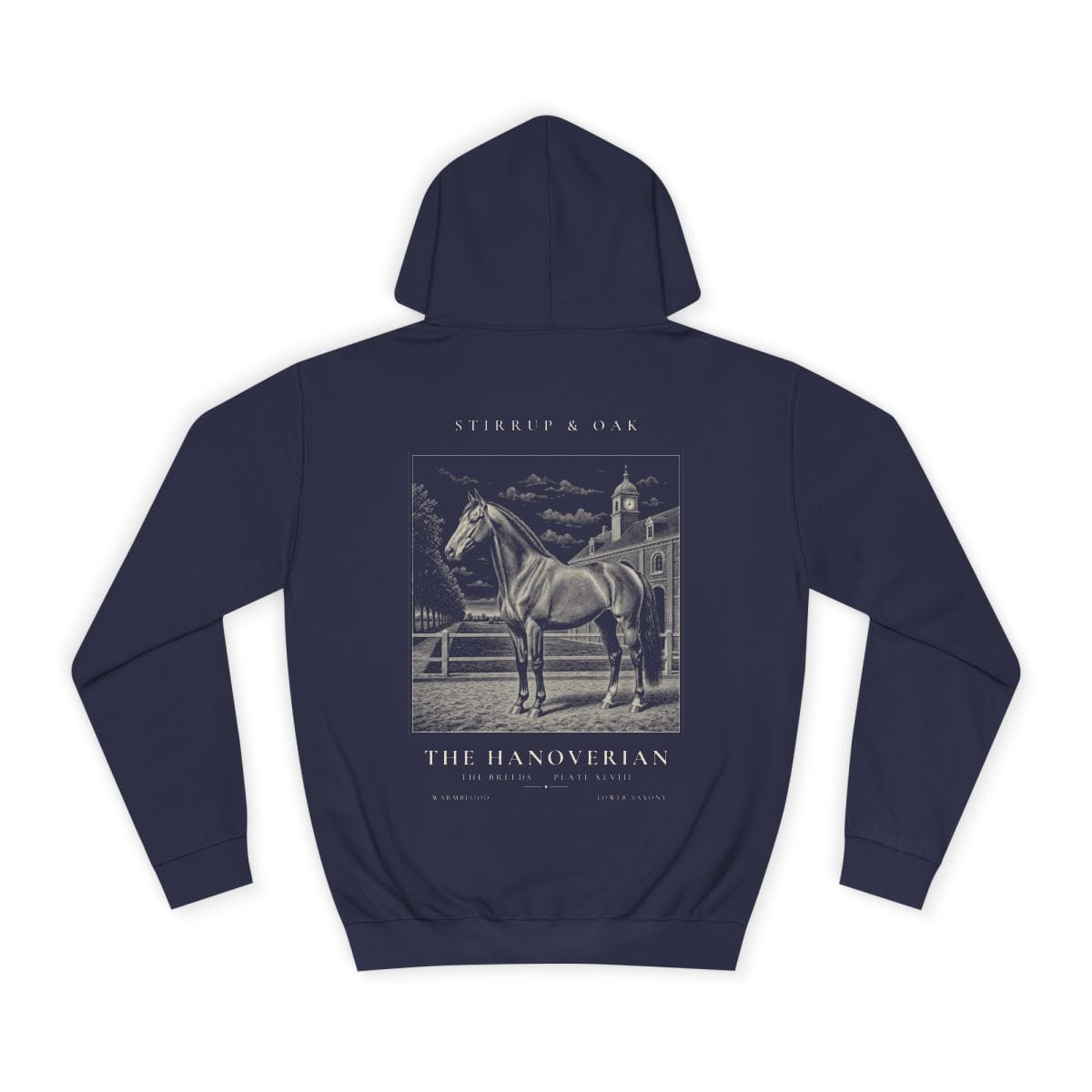 The Hanoverian - Heavyweight Hoodie in Oxford Navy