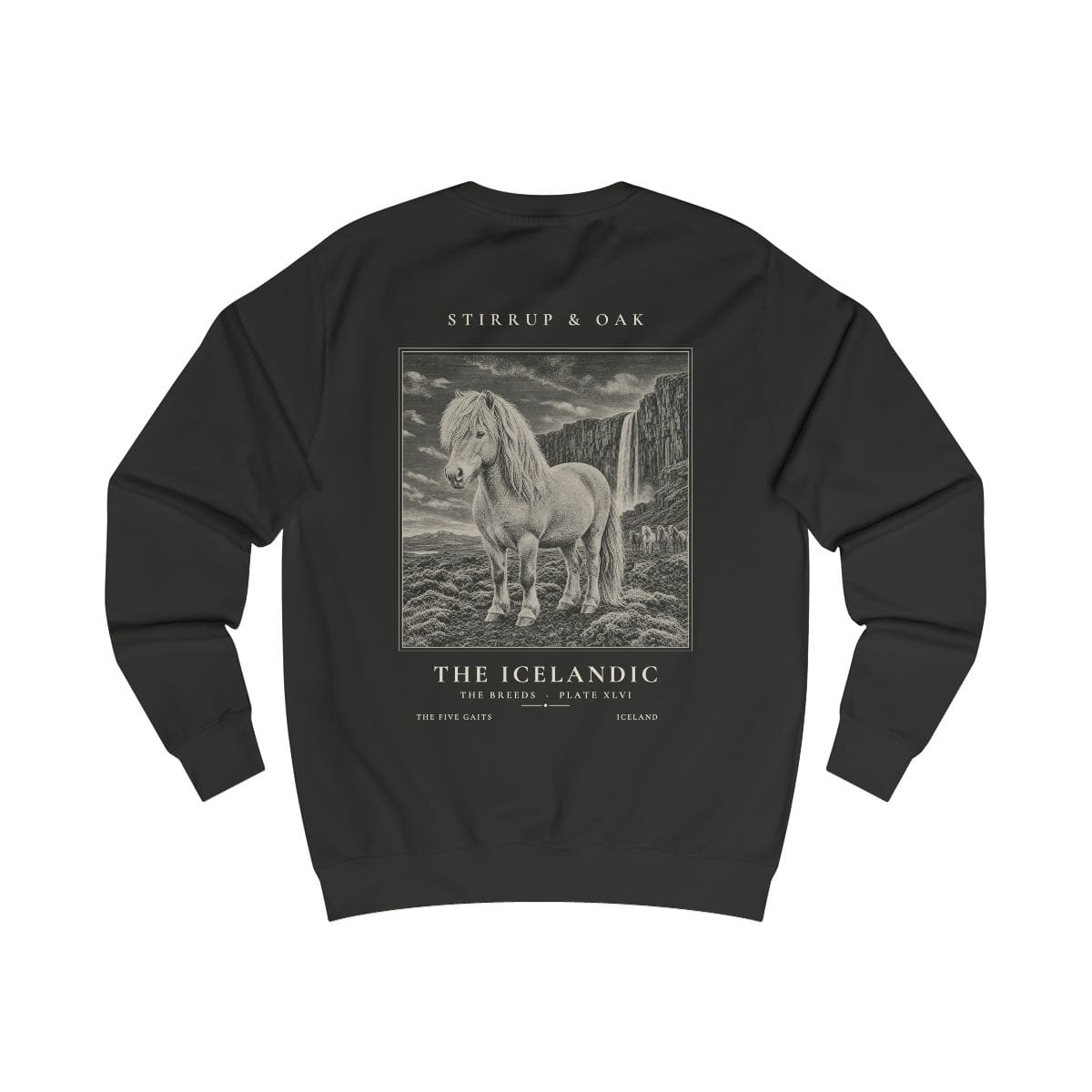 The Icelandic - Crew Sweatshirt in Jet Black