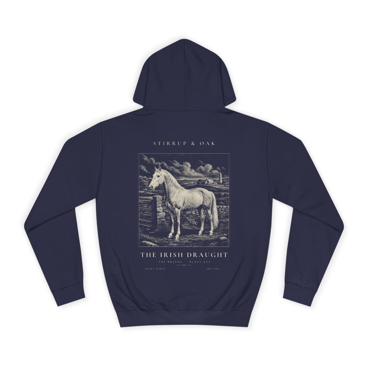 The Irish Draught - Heavyweight Hoodie in Oxford Navy