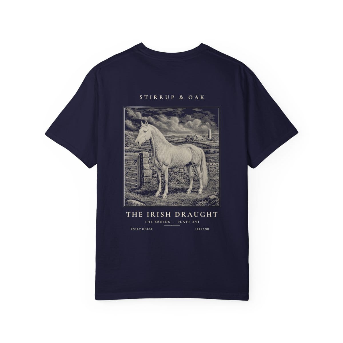 The Irish Draught - Heavyweight T-Shirt in True Navy