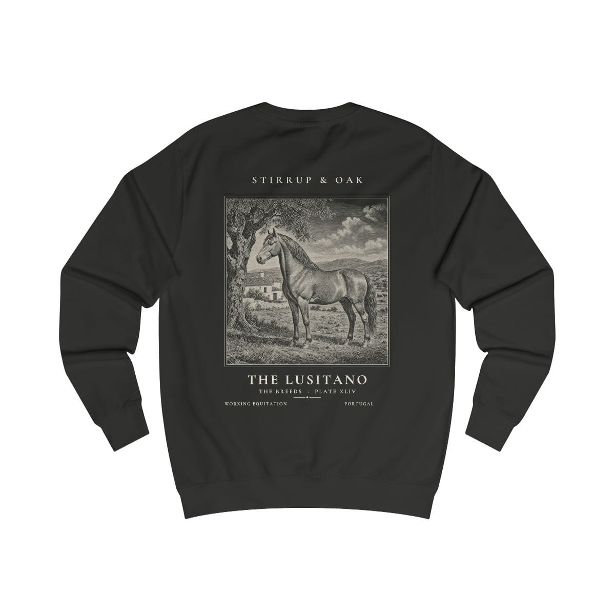 The Lusitano - Crew Sweatshirt in Jet Black