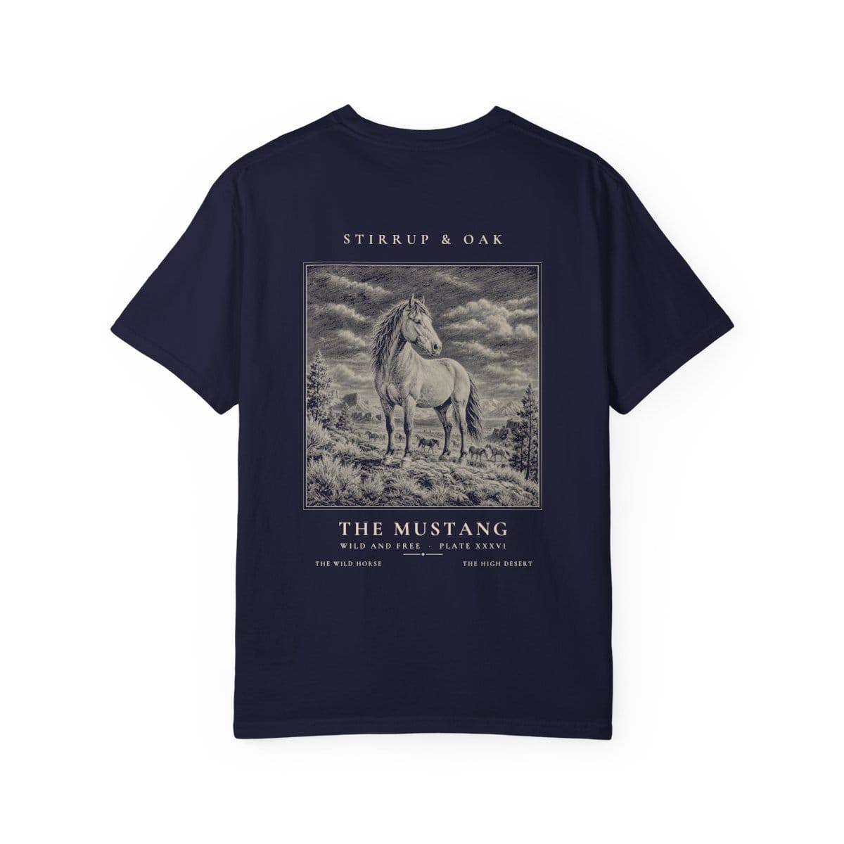 The Mustang - Heavyweight T-Shirt in True Navy