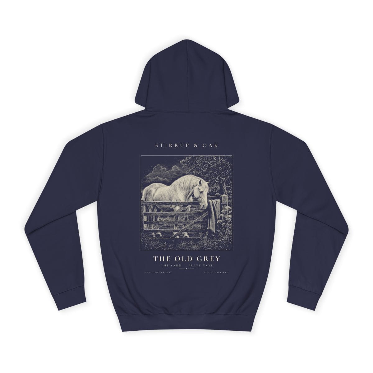 The Old Grey - Heavyweight Hoodie in Oxford Navy