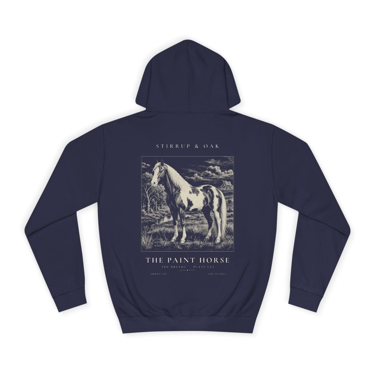 The Paint Horse - Heavyweight Hoodie in Oxford Navy