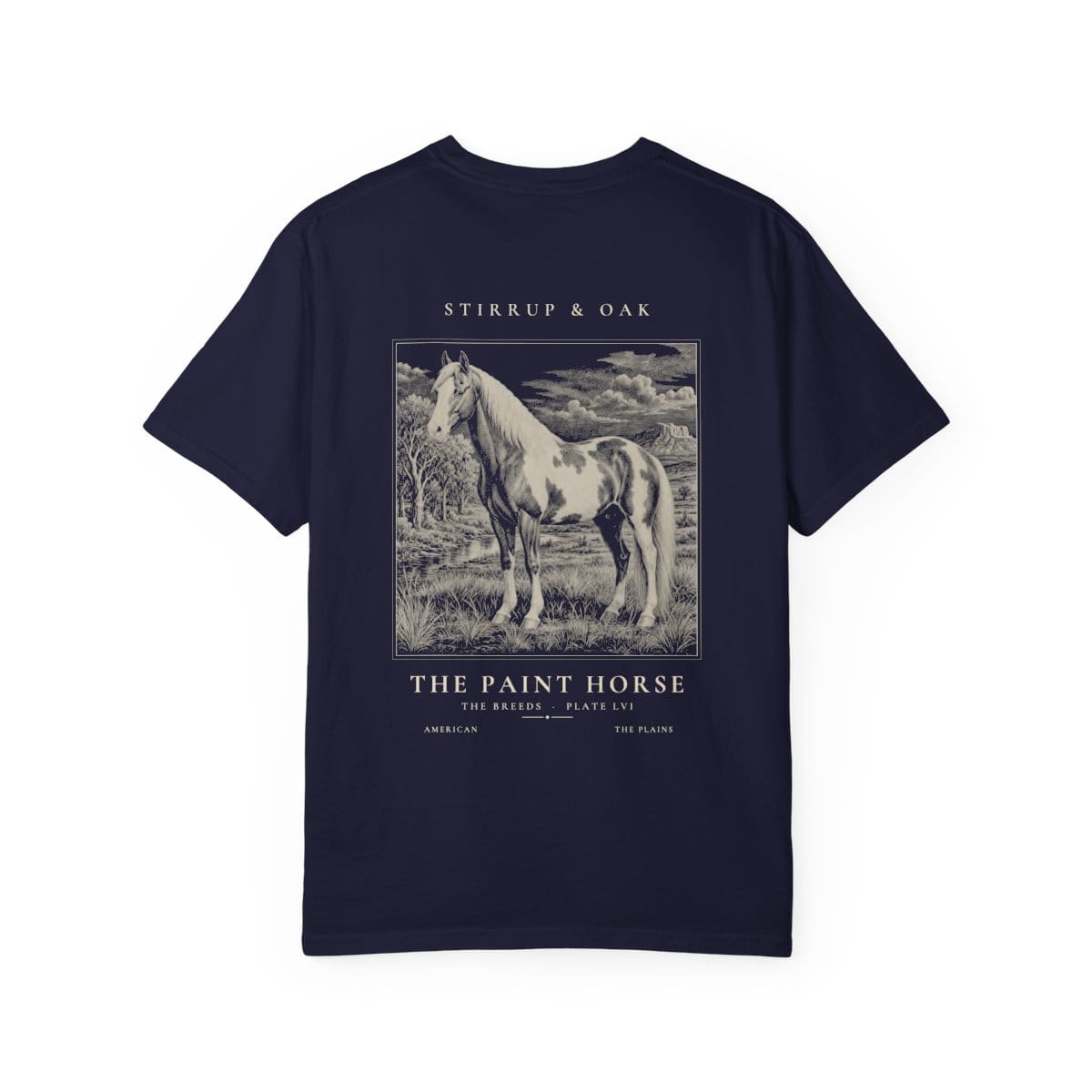 The Paint Horse - Heavyweight T-Shirt in True Navy