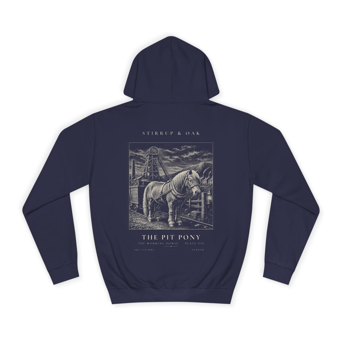 The Pit Pony - Heavyweight Hoodie in Oxford Navy