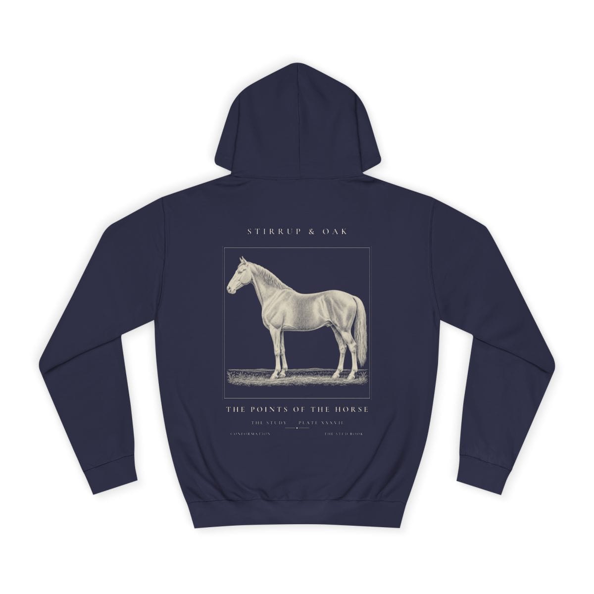 The Points of the Horse - Heavyweight Hoodie in Oxford Navy