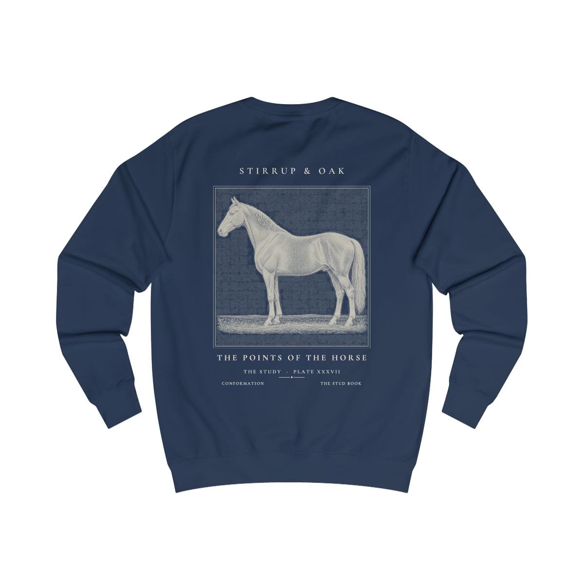 The Points of the Horse - Crew Sweatshirt in Oxford Navy