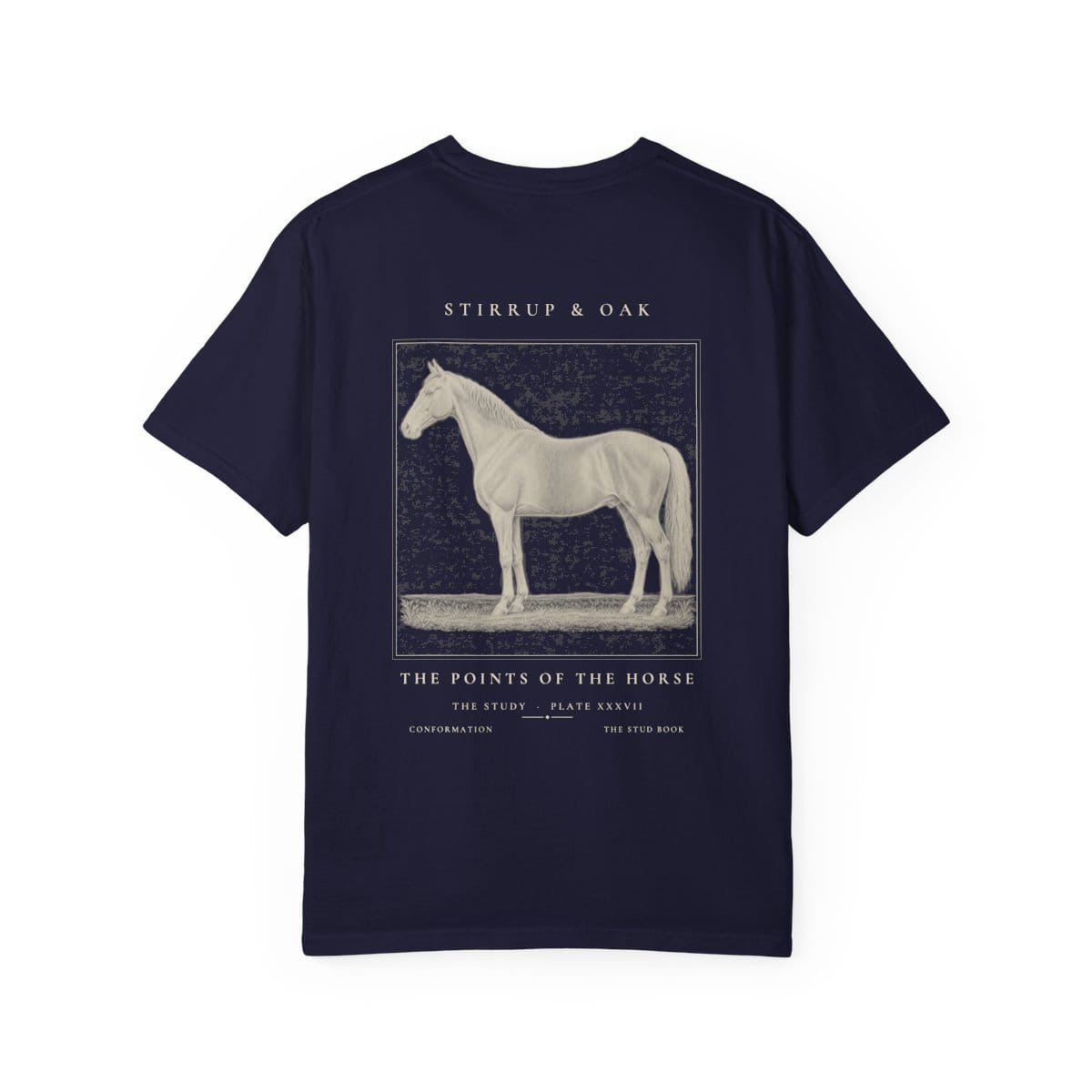 The Points of the Horse - Heavyweight T-Shirt in True Navy