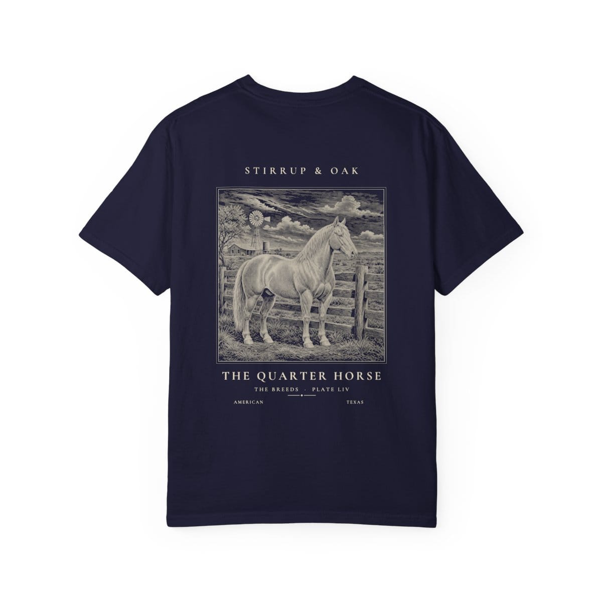 The Quarter Horse - Heavyweight T-Shirt in True Navy