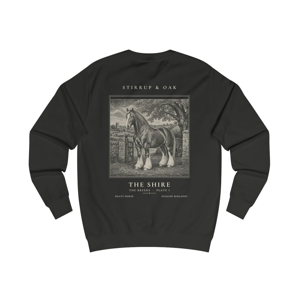 The Shire - Crew Sweatshirt in Jet Black