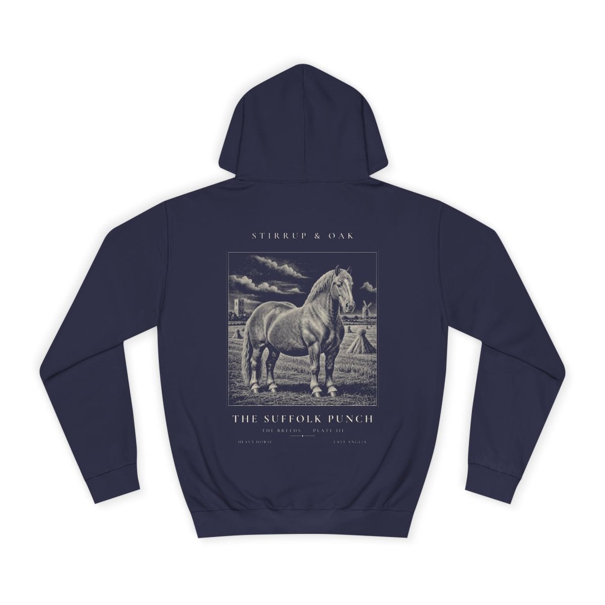 The Suffolk Punch - Heavyweight Hoodie in Oxford Navy