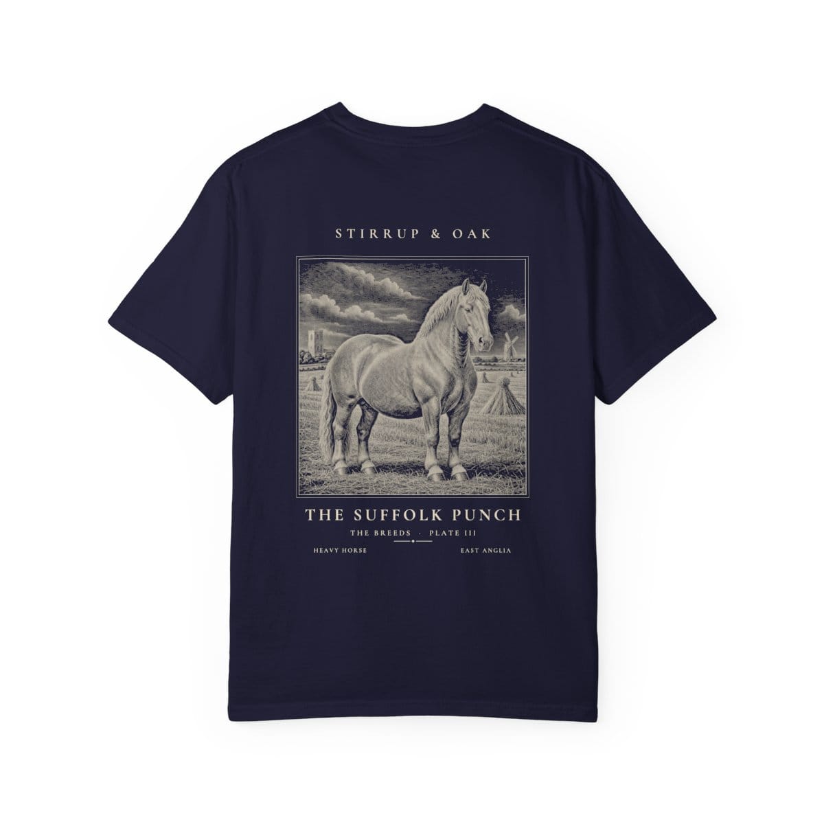 The Suffolk Punch - Heavyweight T-Shirt in True Navy