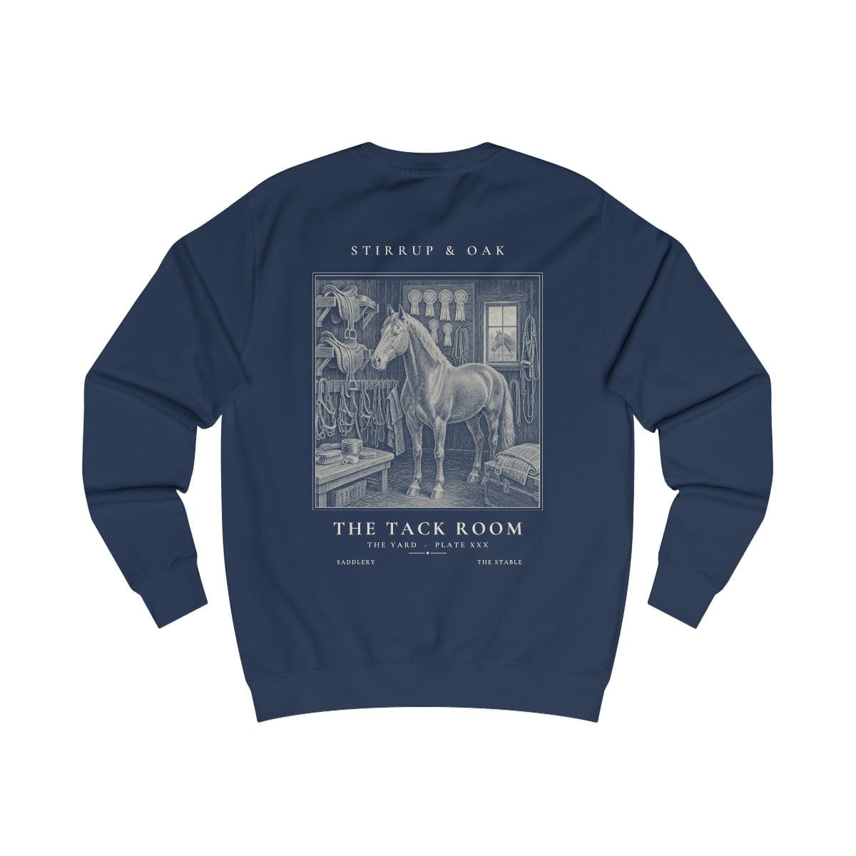 The Tack Room - Crew Sweatshirt in Oxford Navy