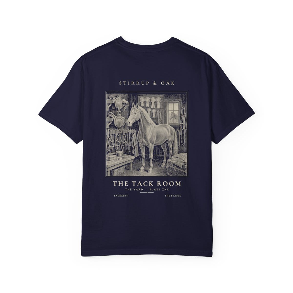 The Tack Room - Heavyweight T-Shirt in True Navy
