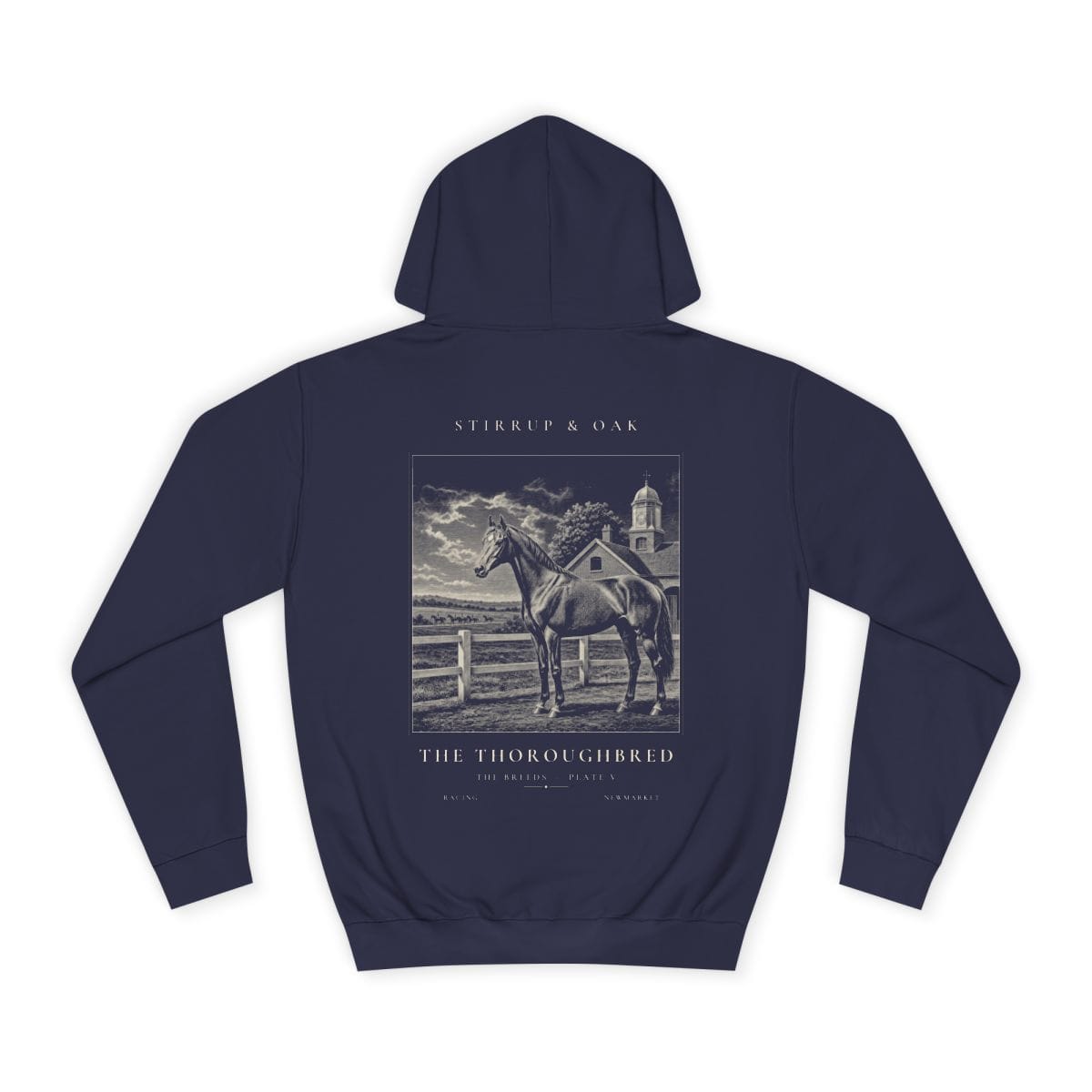 The Thoroughbred - Heavyweight Hoodie in Oxford Navy