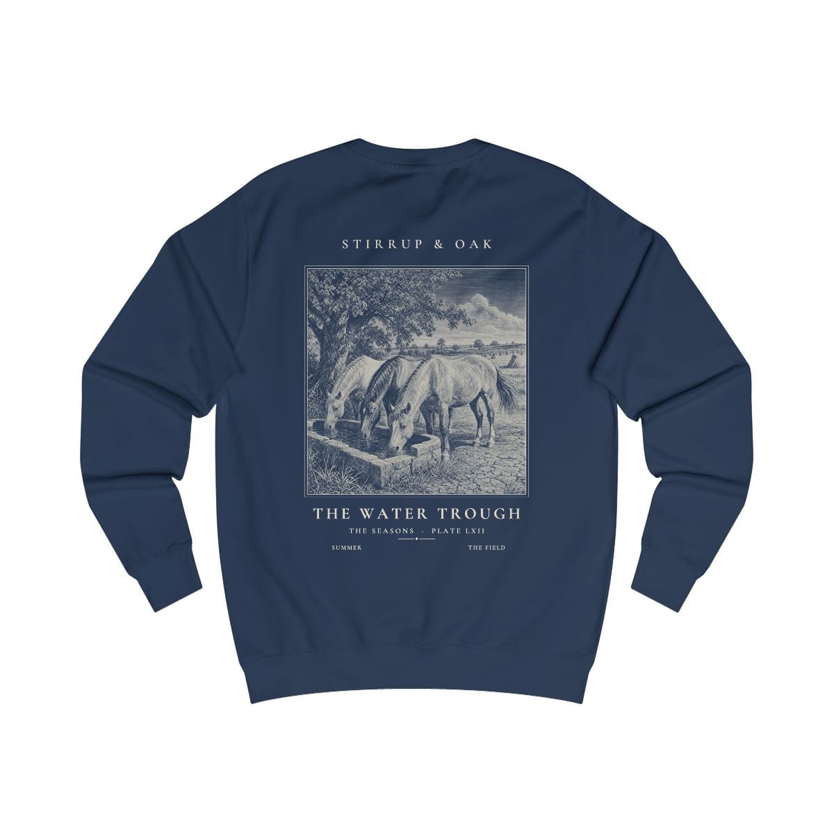 The Water Trough - Crew Sweatshirt in Oxford Navy